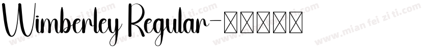 Wimberley Regular字体转换